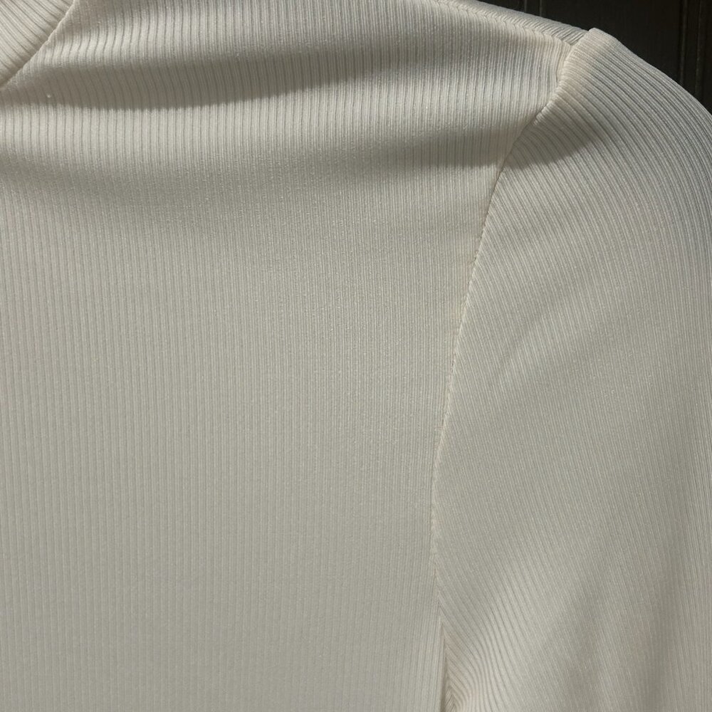 H&M Cream Ribbed Top size XS - Picture 4 of 9